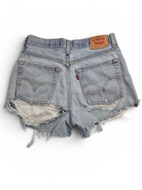 Y2K Levi's 569 Loose Straight Destroyed Cutoff Denim Shorts